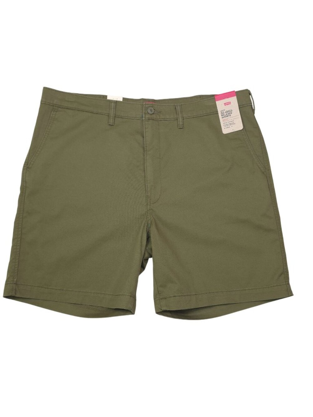 Levis XX Chino Relaxed Fit Stretch Shorts Mens W40 Olive Green 8" Inseam